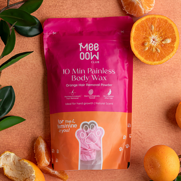 Meow Body Hair Removal Wax Powder + Peeling Foot Mask COMBO